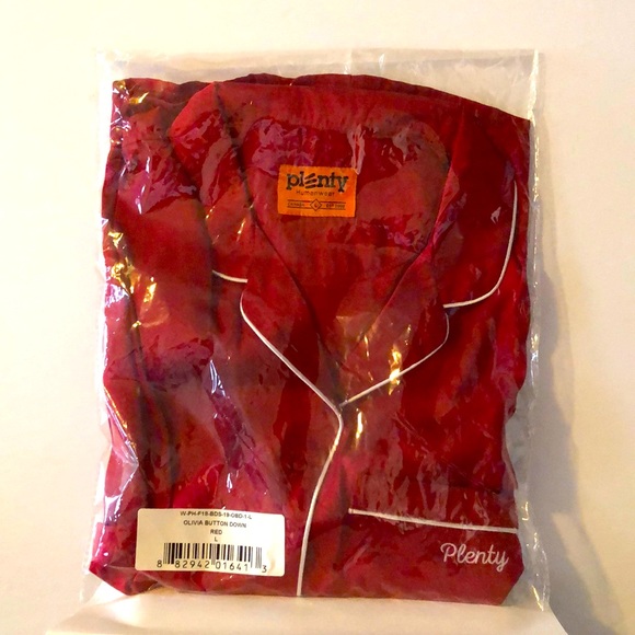 PLENTY HUMANWEAR Olivia Button Down satin BNWT - Picture 3 of 3